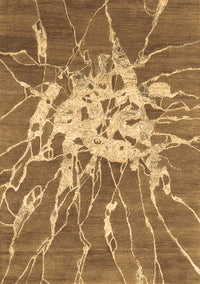 Abstract Brown Contemporary Rug, con2287brn