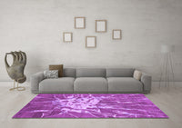 Machine Washable Abstract Purple Contemporary Rug, wshcon2287pur