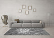 Machine Washable Abstract Gray Contemporary Rug in a Living Room,, wshcon2287gry