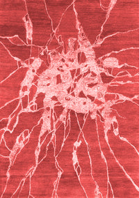 Abstract Red Contemporary Rug, con2287red