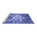 Sideview of Machine Washable Abstract Blue Contemporary Rug, wshcon2287blu