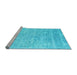 Sideview of Machine Washable Abstract Light Blue Contemporary Rug, wshcon2288lblu