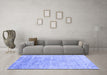 Machine Washable Abstract Blue Contemporary Rug in a Living Room, wshcon2288blu