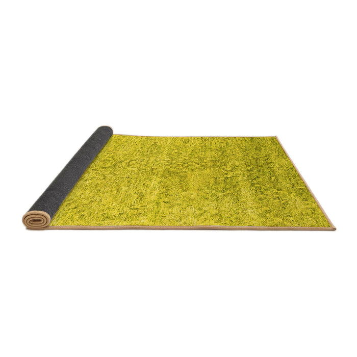 Sideview of Abstract Yellow Contemporary Rug, con2288yw