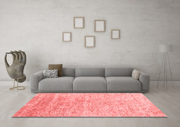 Contemporary Red Washable Rugs
