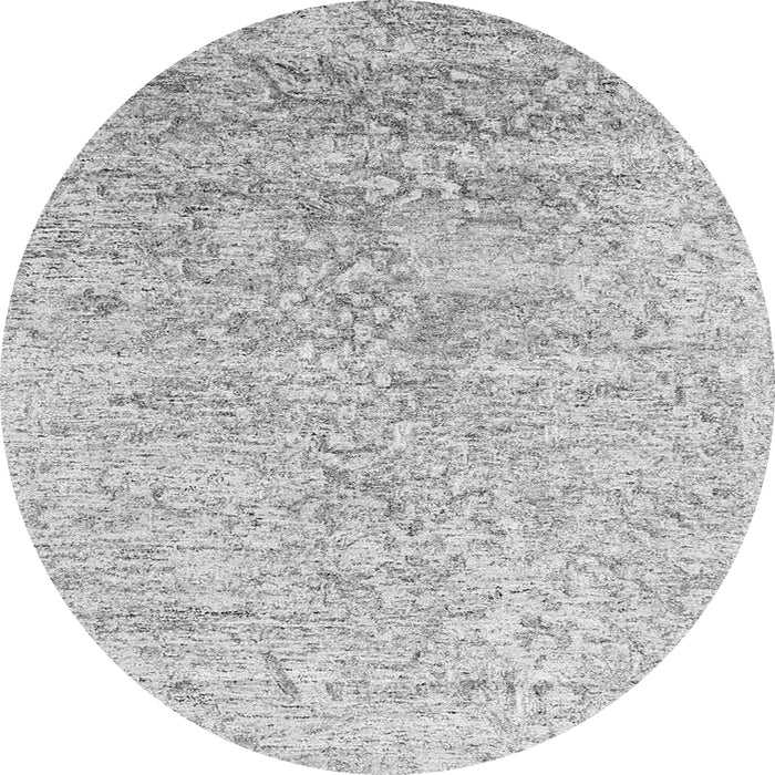 Square Abstract Gray Contemporary Rug, con2288gry