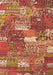 Serging Thickness of Machine Washable Patchwork Orange Transitional Area Rugs, wshcon2289org