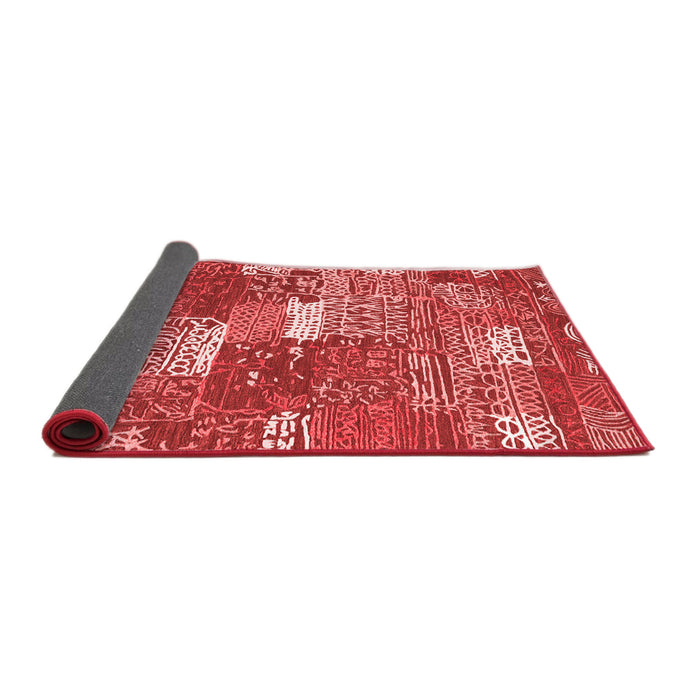 Patchwork Red Transitional Area Rugs