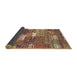 Sideview of Patchwork Brown Transitional Rug, con2289brn