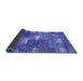 Sideview of Patchwork Blue Transitional Rug, con2289blu