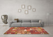 Machine Washable Patchwork Orange Transitional Area Rugs in a Living Room, wshcon2289org