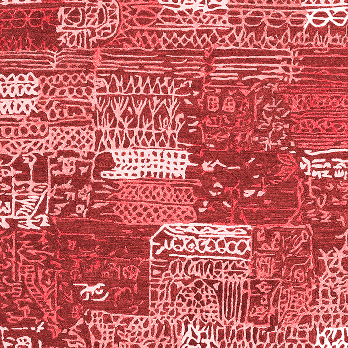 Patchwork Red Transitional Area Rugs