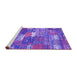 Sideview of Machine Washable Patchwork Purple Transitional Area Rugs, wshcon2289pur