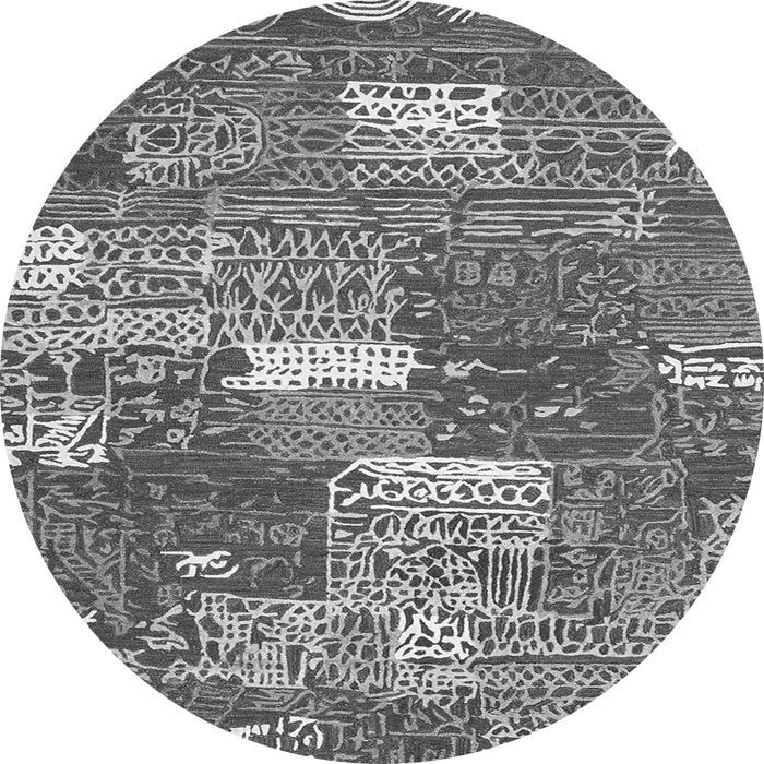 Square Patchwork Gray Transitional Rug, con2289gry