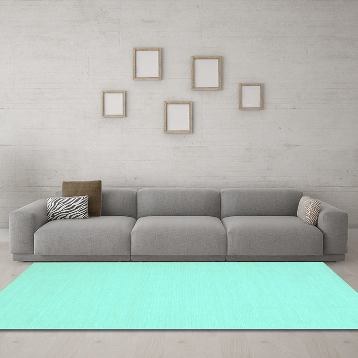 Machine Washable Abstract Light Blue Contemporary Rug in a Living Room, wshcon228lblu