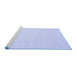 Sideview of Machine Washable Abstract Blue Contemporary Rug, wshcon228blu