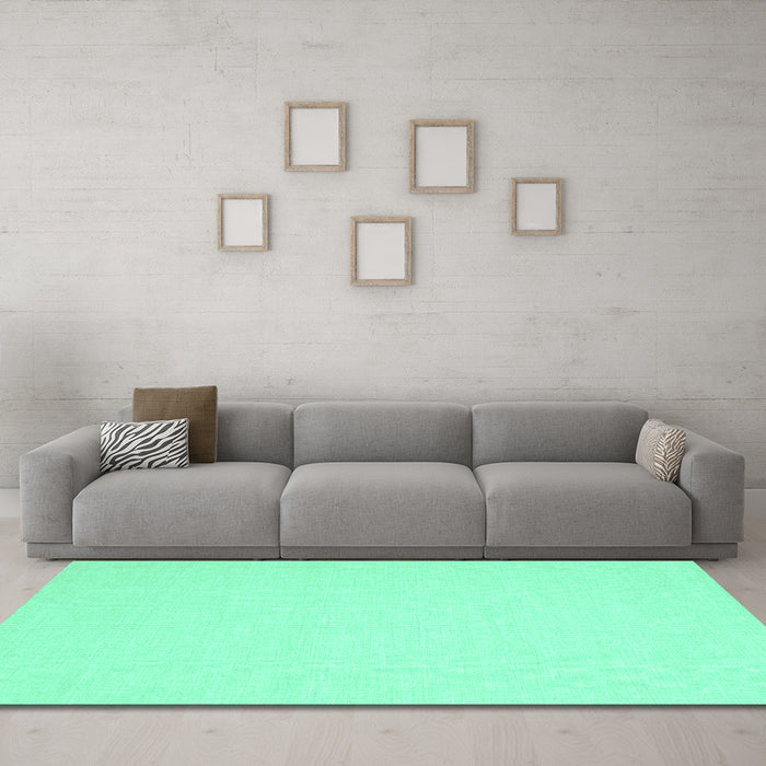 Machine Washable Abstract Turquoise Contemporary Area Rugs in a Living Room,, wshcon228turq