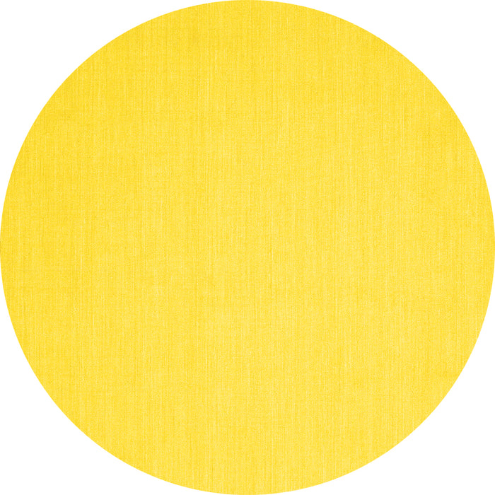 Round Abstract Yellow Contemporary Rug, con228yw