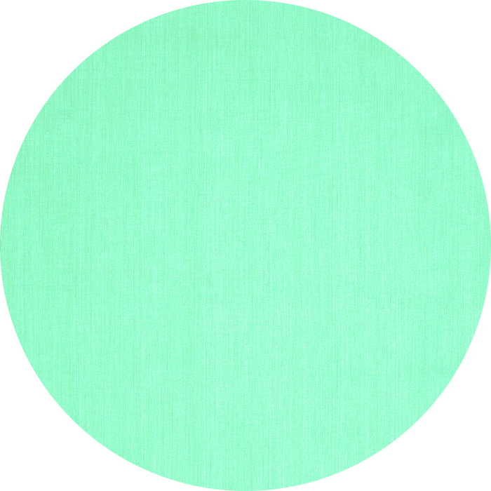 Round Abstract Turquoise Contemporary Rug, con228turq