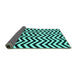 Sideview of Abstract Turquoise Contemporary Rug, con2290turq