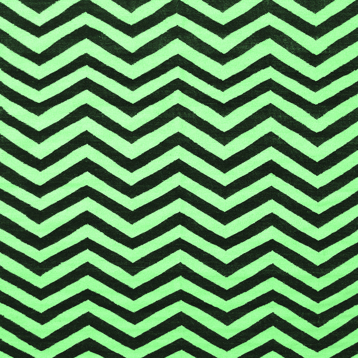 Square Machine Washable Abstract Emerald Green Contemporary Area Rugs, wshcon2290emgrn