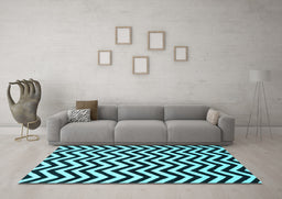 Machine Washable Abstract Light Blue Contemporary Rug in a Living Room, wshcon2290lblu