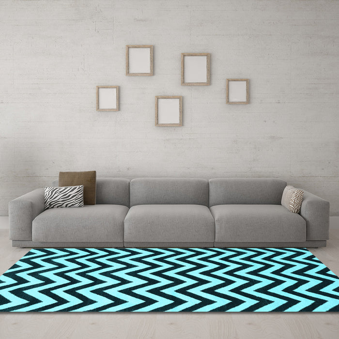 Machine Washable Abstract Light Blue Contemporary Rug in a Living Room, wshcon2290lblu