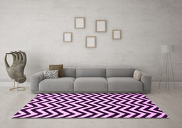 Machine Washable Abstract Pink Contemporary Rug in a Living Room, wshcon2290pnk