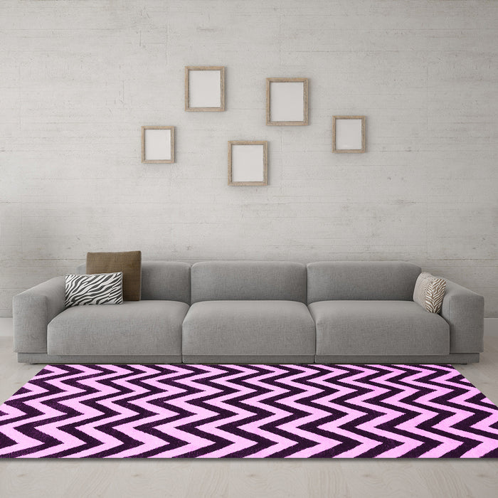 Machine Washable Abstract Pink Contemporary Rug in a Living Room, wshcon2290pnk