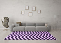 Machine Washable Abstract Purple Contemporary Rug, wshcon2290pur