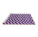 Sideview of Machine Washable Abstract Purple Contemporary Area Rugs, wshcon2290pur