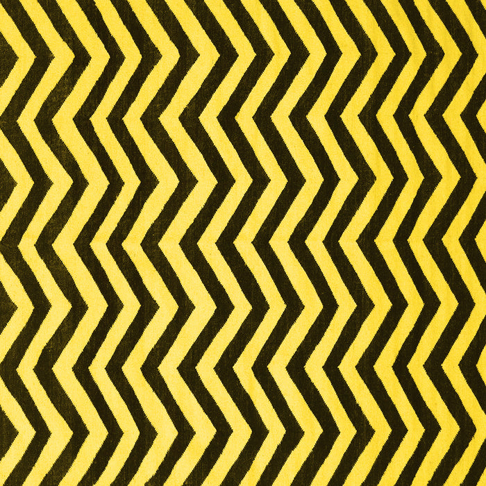 Square Abstract Yellow Contemporary Rug, con2290yw