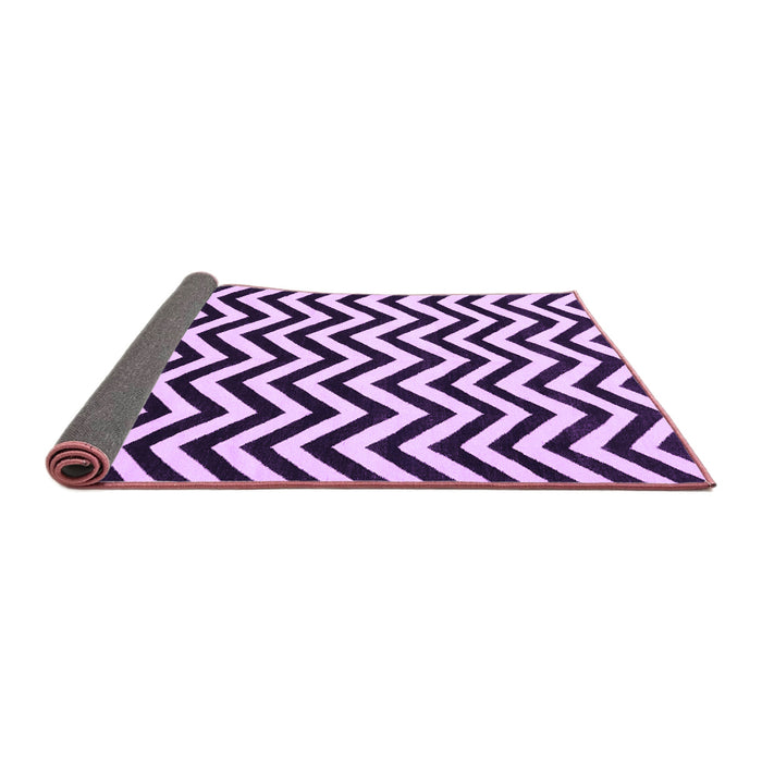 Sideview of Abstract Purple Contemporary Rug, con2290pur