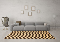 Machine Washable Abstract Orange Contemporary Area Rugs in a Living Room, wshcon2290org