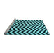 Sideview of Machine Washable Abstract Light Blue Contemporary Rug, wshcon2290lblu