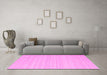 Machine Washable Abstract Pink Contemporary Rug in a Living Room, wshcon2291pnk