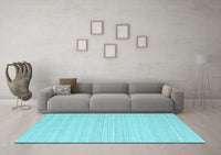 Machine Washable Abstract Light Blue Contemporary Rug, wshcon2291lblu