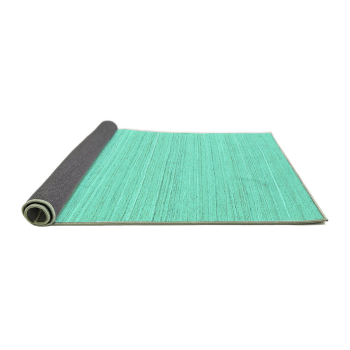 Sideview of Abstract Turquoise Contemporary Rug, con2291turq
