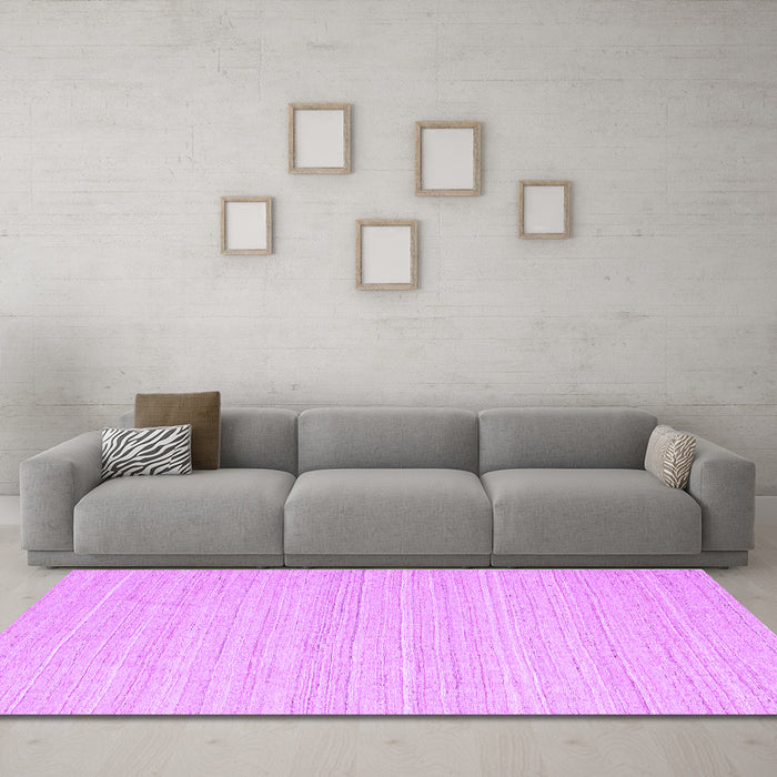 Machine Washable Abstract Purple Contemporary Area Rugs in a Living Room, wshcon2291pur