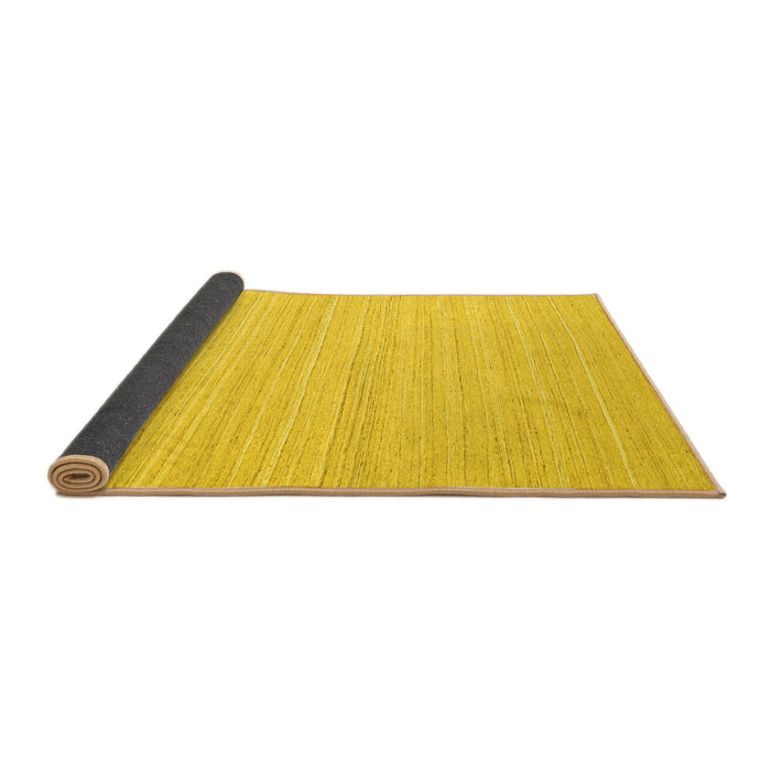 Sideview of Abstract Yellow Contemporary Rug, con2291yw