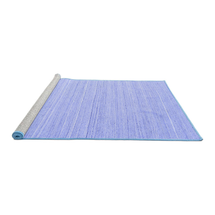 Sideview of Machine Washable Abstract Blue Contemporary Rug, wshcon2291blu