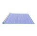 Sideview of Machine Washable Abstract Blue Contemporary Rug, wshcon2291blu