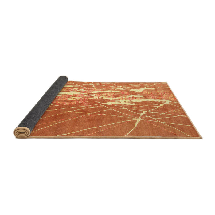Thickness of Contemporary Orange Modern Rug, con2292