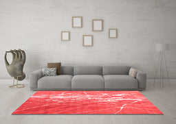 Contemporary Red Washable Rugs
