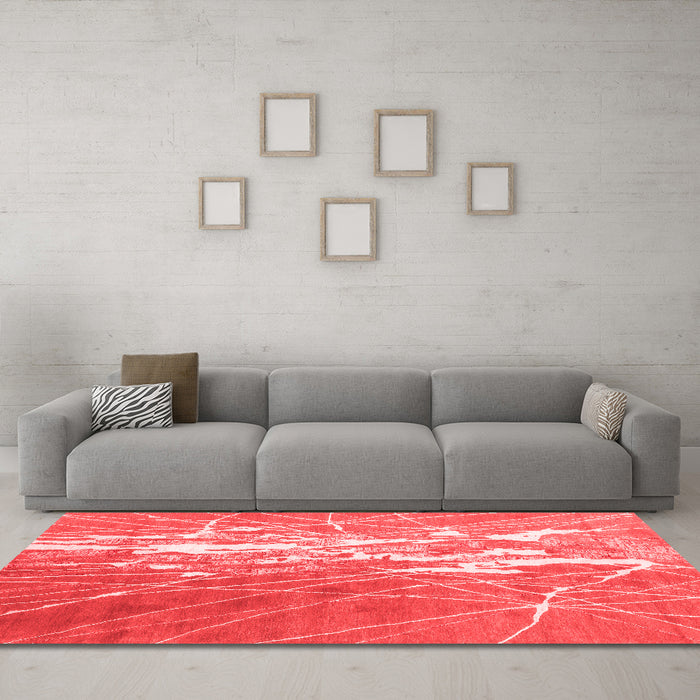 Contemporary Red Washable Rugs