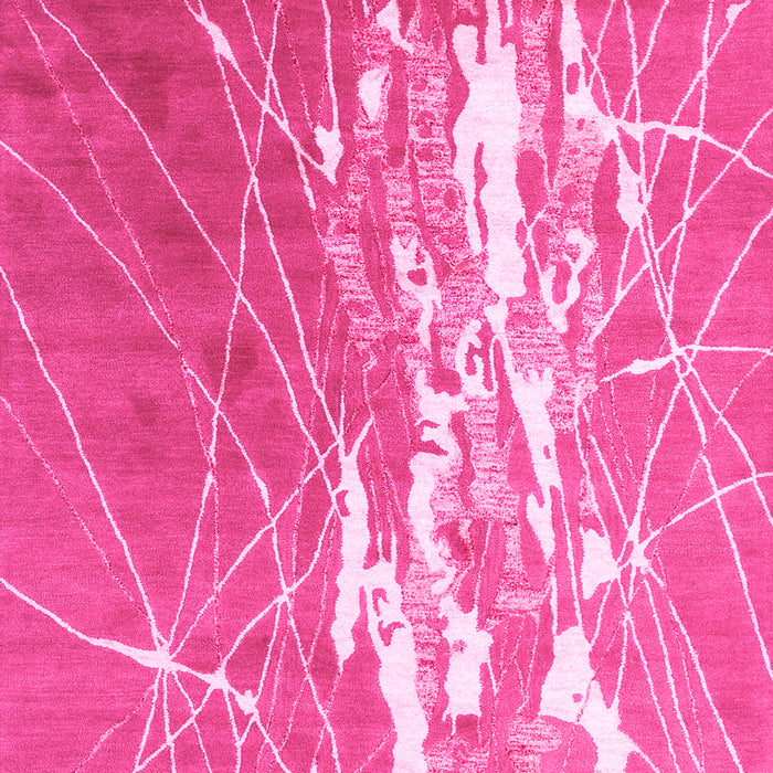Abstract Pink Contemporary Rug, con2292pnk