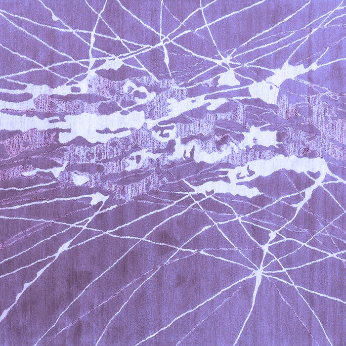 Square Machine Washable Abstract Blue Contemporary Rug, wshcon2292blu