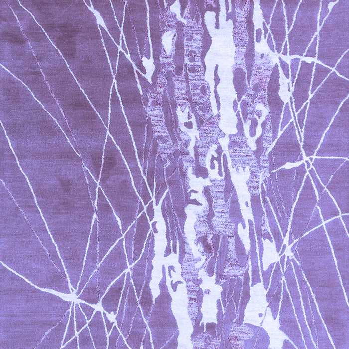 Abstract Blue Contemporary Rug, con2292blu