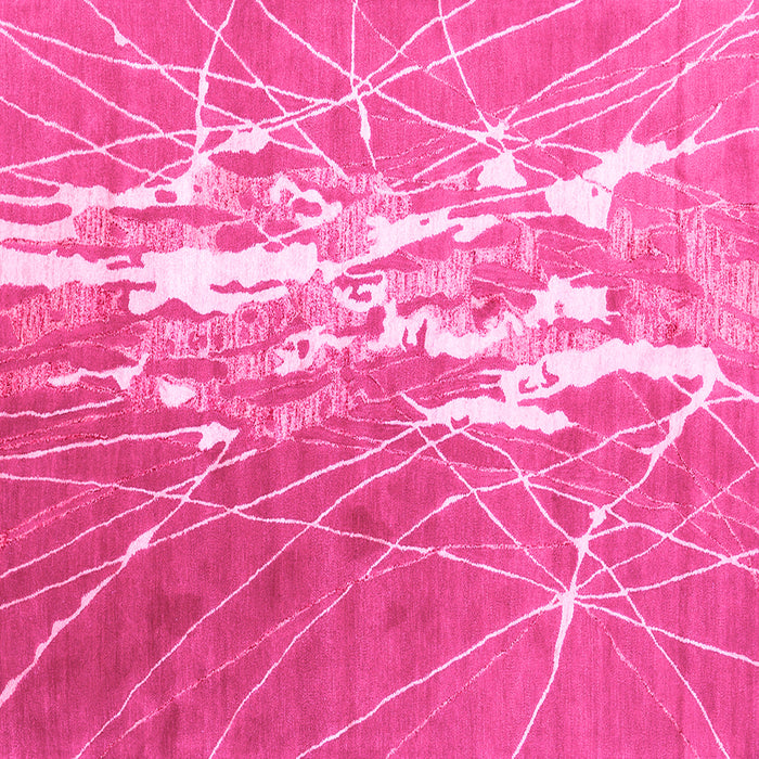 Square Abstract Pink Contemporary Rug, con2292pnk