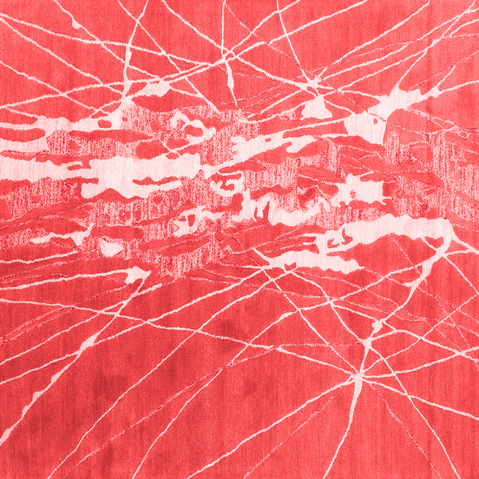 Machine Washable Abstract Red Contemporary Rug, wshcon2292red